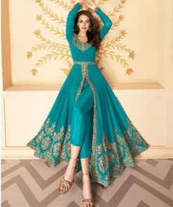 Women Turquoise Anarkali Suit