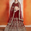 Women Designer Embroidered Wedding Wear Lehenga Choli