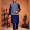 OUTLOOK D.NO 23001A INDIAN TRADITIONAL EMBROIDERED FESTIVAL WEAR MENS KURTA PAJAMA WITH JACKET