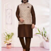 OUTLOOK D.NO 11001 INDIAN TRADITIONAL FESTIVAL WEAR MENS KURTA PAJAMA WITH JACKET SET