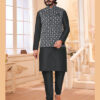 OUTLOOK D.NO 1002 INDIAN TRADITIONAL FESTIVAL WEAR MENS KURTA PAJAMA WITH JACKET SET