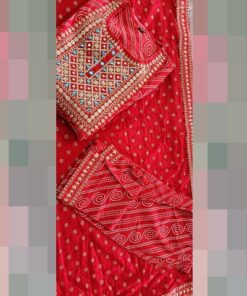 INDIAN WOMEN PURE COTTON HAND BLOCK PRINTED FESTIVAL WEAR FLARED KURTI WITH PANT & DUPATTA
