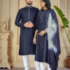 D.NO 1006 INDIAN TRADITIONAL EMBROIDERY WORK FESTIVAL WEAR COUPLE COMBO SUIT SET