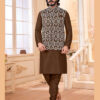 OUTLOOK D.NO 7006 INDIAN TRADITIONAL FESTIVAL WEAR MENS KURTA PAJAMA WITH JACKET SET