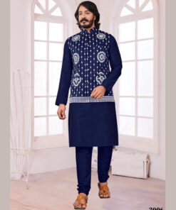 OUTLOOK D.NO 3006 INDIAN TRADITIONAL FESTIVAL WEAR MENS KURTA PAJAMA WITH JACKET SET