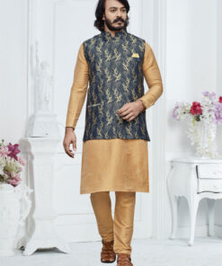 OUTLOOK D.NO 12009 INDIAN TRADITIONAL FESTIVAL WEAR MENS KURTA PAJAMA WITH JACKET