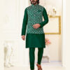 OUTLOOK D.NO 1010 INDIAN TRADITIONAL FESTIVAL WEAR MENS KURTA PAJAMA WITH JACKET SET