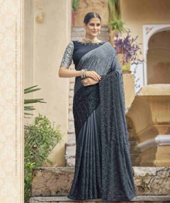 SHUBHVASTRA D.NO 5421 INDIAN WOMEN SEQUINS EMBROIDERED PARTY WEAR DESIGNER SAREE COLLECTION