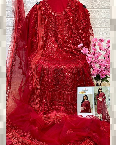 RAMSHA D.NO R-533 INDIAN WOMEN HEAVY EMBROIDERED PARTY WEAR GEORGETTE PAKISTANI PANT SUIT