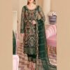 MEHTAB TEX D.NO 703 INDIAN WOMEN HEAVY EMBROIDERY PARTY WEAR MUSLIM PAKISTANI PANT SUIT