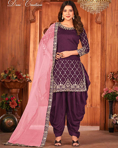 Velvet Embroidered Punjabi Patiala Suits, 3 Colours at Rs 1199 in Surat-sieuthinhanong.vn
